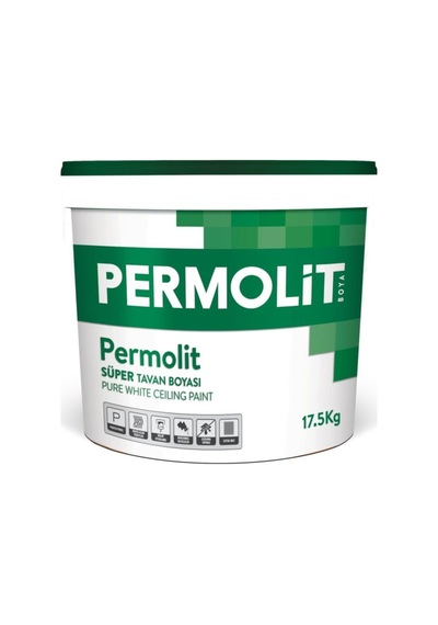 Permolit Süper Tavan Boyası Beyaz 17.5 KG