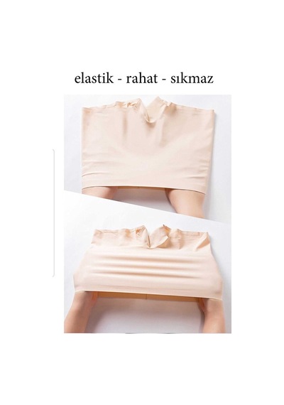 Royaleks 4 Adet Kadın Dikişsiz Görünmez İz Yapmaz Mini Şort Boxer Ten