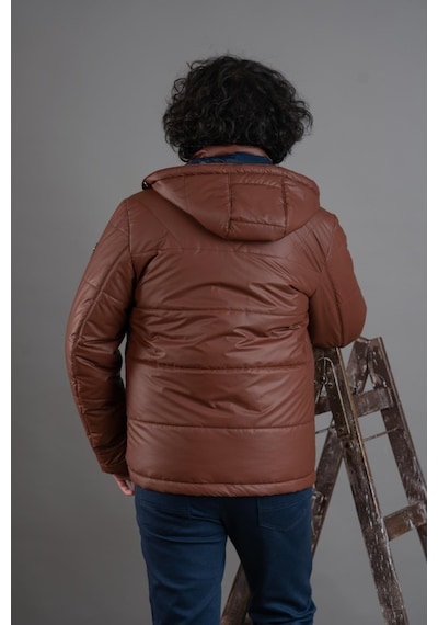 Kapşonlu Regular Fit Erkek Şişme Mont