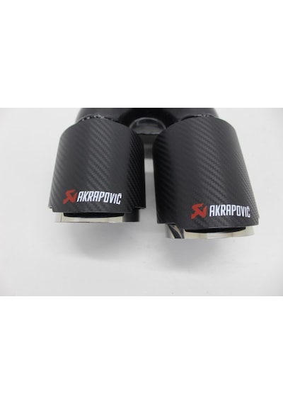 Akrapoviç Çiftli Karbon Egzoz Ucu 2x90 Parlak Sol