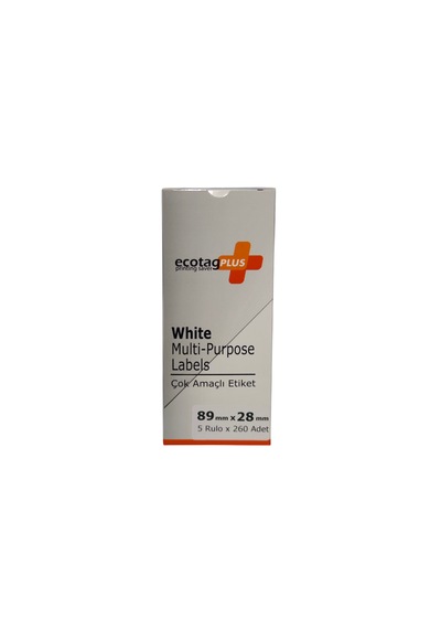 Ecotagplus Dymo Muadili Etiket - 89 Mm X 28 Mm - 5 X 260 Adet - Eko Paket - 99010 1