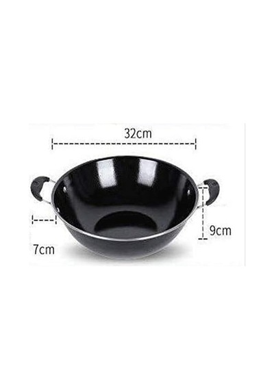 Demir Wok 32cm Kaplamasız Yapışmaz Tava Gazlı Ve İndüksiyonlu Soba İçin 32cm Diğer
