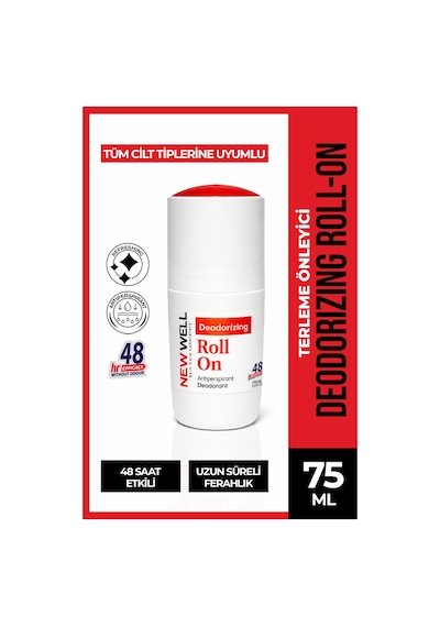 Deodorizing Roll On Terleme Önleyici Koltuk Altı Roll On Kırmızı 75 Ml