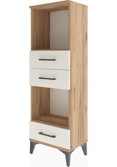 Arges Dolap 2 Raflı 3 Çekmeceli 44x30x134 Çam-aytaşı Çam