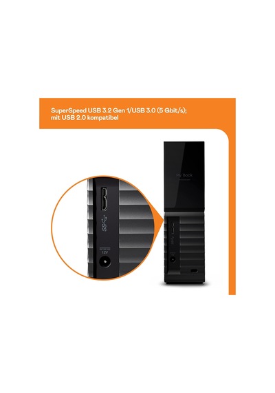 My Book 22tb Usb 3.2 Gen 1 Masaüstü Sabit Diski, Şifre Koruması Ve Yedekleme Yazılımı İle