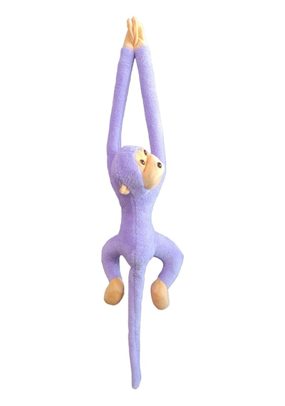 Sevimli Peluş Maymun Oyuncak , Elleri Yapışabilen 70 Cm Lila