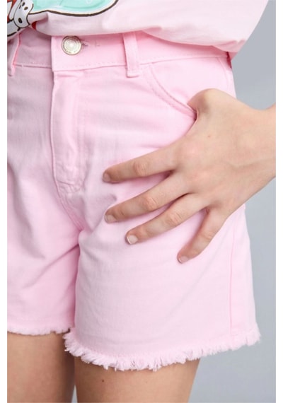 Defacto Gabardin Şort Kız Çocuk H1514a826hspn343 Pembe-pn343