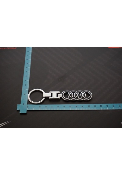 Audi Halka Logo Krom Metal Çift Yön Anahtarlık