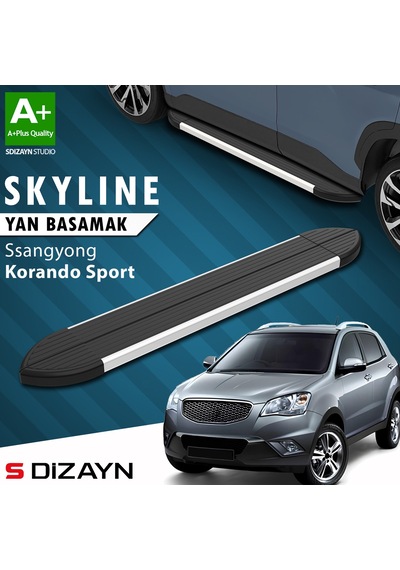 S-dizayn Ssangyong Korando Sport Skyline Aluminyum Yan Basamak 183 Cm 2019 Üzeri A+ Kalite