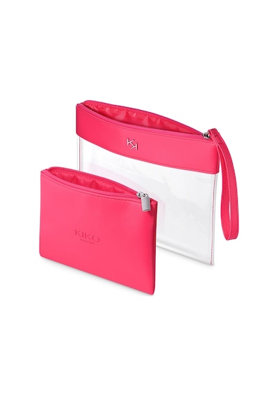 Kiko Makyaj Çantası Transparent Beauty Case 002 Fuchsia