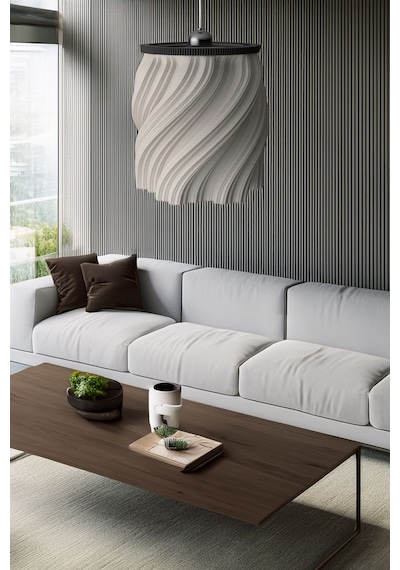 Modern Sarkıt Tekli Avize Krema Serisi 23x27 Cm Salon Mutfak Oturma Odası Cafe Bar Çok Renkli