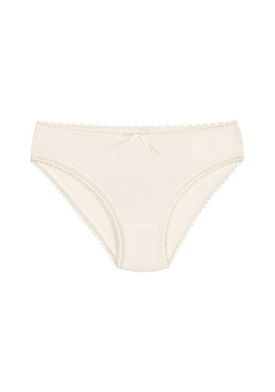 6 Adet Yıldız Bayan Bambu Dantelli Bikini Külot Ekru 3882 Ekru