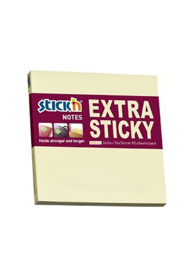 Hopax Stıckn Yapışkanlı Not Kağıdı Extra 90 Yp 76X76 Pastel Sarı