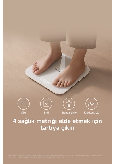 Xiaomi Mi Smart Scale S200 Beyaz Fonksiyonlu Akıllı Bluetooth Tartı Baskül