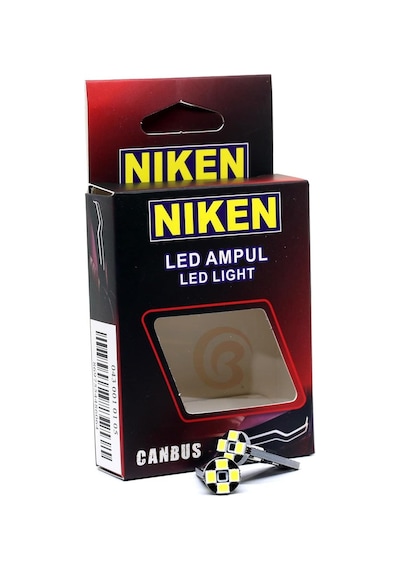 Niken 12v T10 Büyük Dipsiz Ampul 8 Led'li 2'li Set - Beyaz Işık Diğer
