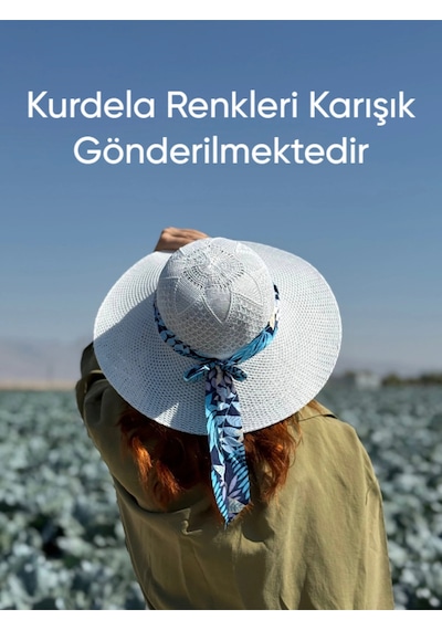 Hasır Plaj Şapka Bej