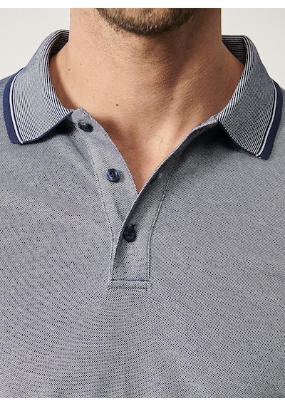 AC&Co / Altınyıldız Classics 4A4820200047LAC3XL Düğmeli Polo Yaka Cepsiz Slim Fit Erkek Tişört Lacivert