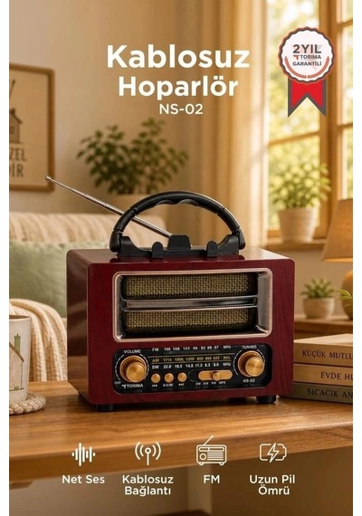 Özel Üretim Torima Bluetooth Hoparlör Nostaljik Radyo Ns02 Hediye Cihazı Cihaz