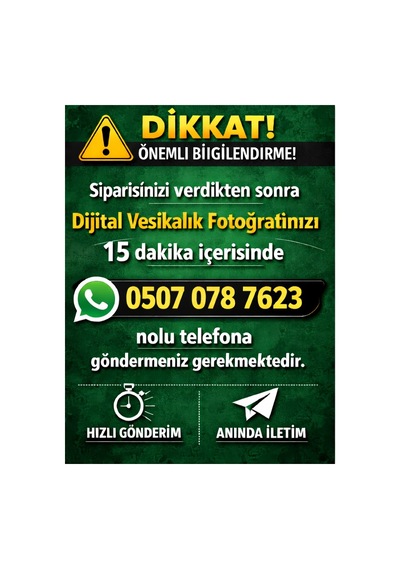 Rabsev 15 Adet Vesikalık Fotoğraf Baskı 5x6 Cm 260 Gram Parlak Kağıt