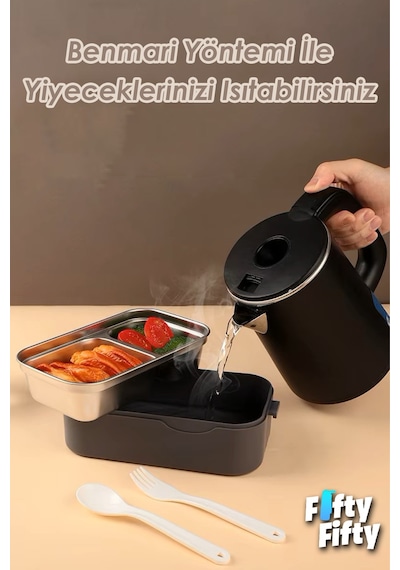 1350 Ml Paslanmaz Çelik Bento Lunch Box İki Kat Üç Bölme Yeni Nesil Sefer Tası-1350ml-101102s Lacivert
