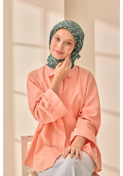 Silk Home Aura Eşarp 140005-12 Petrol Yeşili, Su Yeşilli, Somon