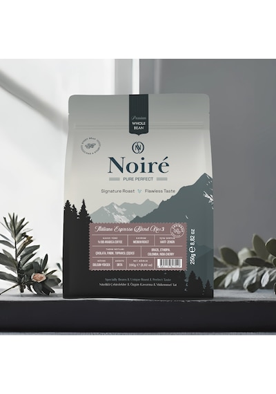 Noire Italiano Espresso Blend 3 250g %100 Arabica Blend Çekirdek