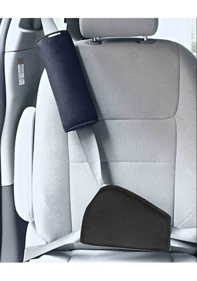 Oto Emniyet Kemeri Yastığı Küçültme Seti Baş Boyun Yastığı Kemer Daraltıcı 2li Set