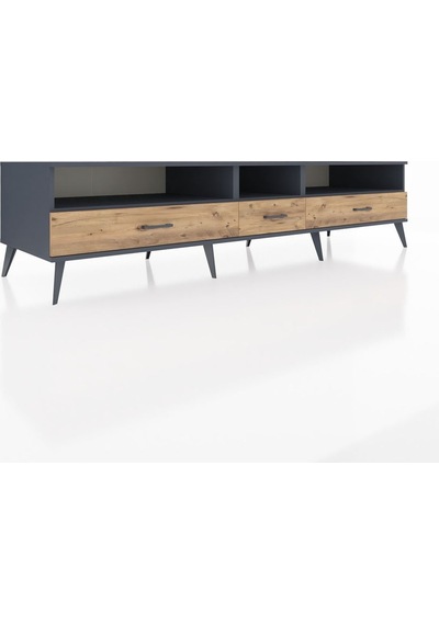 Kronos Tv Ünitesi 3 Raflı 3 Çekmeceli 220x59x51 Antrasit-antrasit/çam Antrasıt/atlas Çam - Antrasıt Kronos Tv Ünitesi 3 Raflı 3 Çekmeceli 220x59x51 Antrasit-antrasit/çam Antrasıt/atlas Çam - Antrasıt