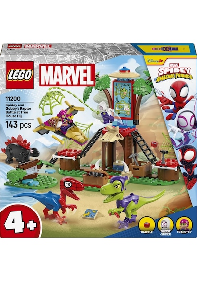 LEGO® Marvel Ağaç Ev Karargahında Spidey ve Gobby'nin Raptor Savaşı 11200 - 4 Yaş ve Üzeri Çocuklar için Oyuncak Yapım Seti (143P)