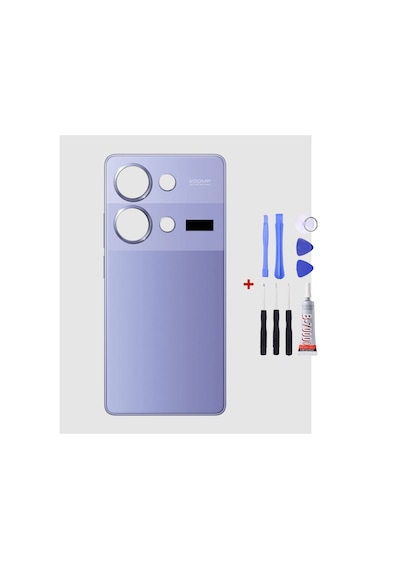 Xiaomi Redmi Note 13 Pro 4g Mor Arka Cam Kapak Pil Kapağı Tamir Set B7000 Set Mor