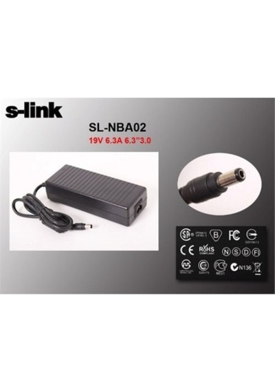 S-Link Sl-Nba02 120W 19V 6.3A 6.3X3.0 Toshiba Notebook Standart A