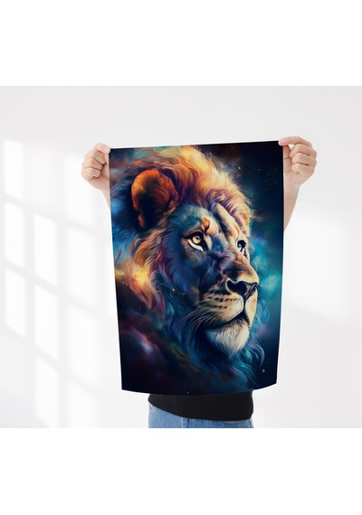 Çerçevesiz Poster 4 Adet Aslan,at,boğa,gergedan Dijital Baskılı Hayvanlar, Çerçeve,tablo İçin Poster