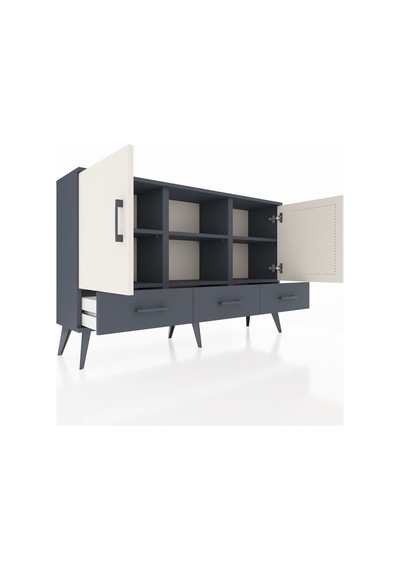 Arges Konsol 6 Raflı 3 Çekmeceli 3 Kapaklı 132x30x83 Antrasit-aytaşı/antrasit Aytaşı/antrasit Arges Konsol 6 Raflı 3 Çekmeceli 3 Kapaklı 132x30x83 Antrasit-aytaşı/antrasit Aytaşı/antrasit
