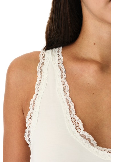 Penti Aloe Vera Beyaz Lace Dantel Detaylı Tank Üst