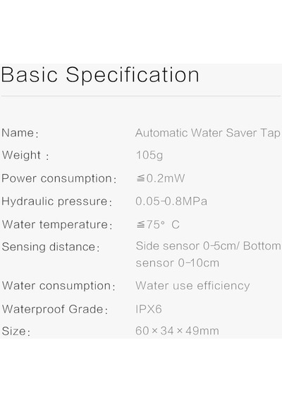 Jms Xiaomi Youpin Otomatik Algılama Kızılötesi İndüksiyon Lavabo Musluğu