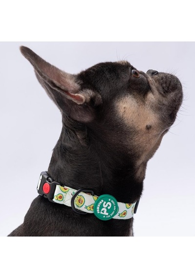Avocado Avokado Desenli Köpek Boyun Tasması Ayarlanabilir Köpek Tasması Yeşil