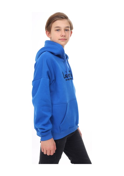 Toontoy Kids Toontoy Erkek Çocuk Oversize Kapüşonlu Cepli Düşük Omuz Baskılı Sweatshirt - 2 İplik Saks Toontoy Kids Toontoy Erkek Çocuk Oversize Kapüşonlu Cepli Düşük Omuz Baskılı Sweatshirt - 2 İplik Saks