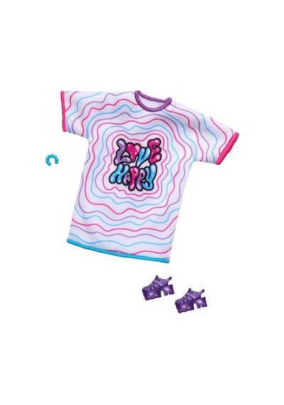 Barbie'nin Kıyafet Koleksiyonu Beyaz T-shirt Gwd96-hrh38
