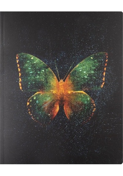 17x25 Cm Kareli 80 Yaprak Karton Kapak Defter 70 Gr Beyaz Sayfalı Butterfly Çok Renkli