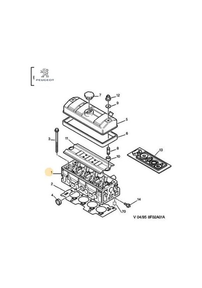 Silindir Kapak Conta 106-206-306-tu5jp Peugeot Peugeot, Cıtroen 0209.w9