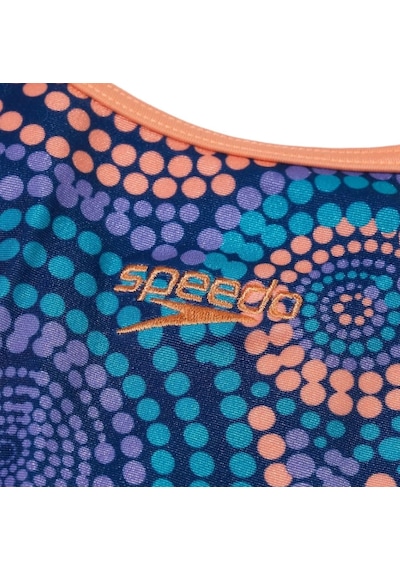 Speedo Alo Pt Twinstrap Kız Çocuk Yüzücü Mayosu Mavi-pembe Mavi-mor