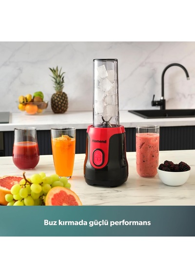 Mixfresh 7026h Kişisel Smoothie Blender Siyah Kırmızı Belirtilmemiş