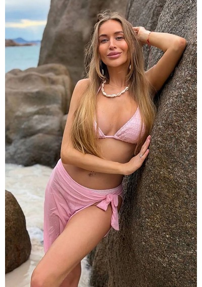 Mary Üçlü Brazilian Bikini Set - Pembe