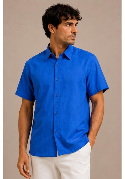 Alexandergardi Kısa Kollu %100 Pamuk Polo Yaka T-shirt Mavi