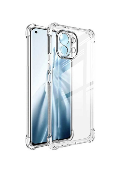 Xiaomi Mi 11 Lite Kılıf Zore Kamera Korumalı Nitro Anti Shock Silikon Renksiz