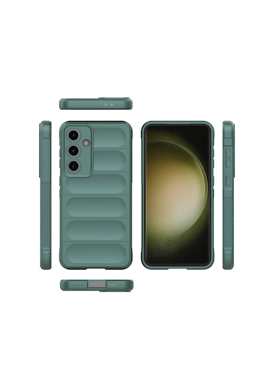 Samsung Galaxy Uyumlu S25 Fe Kılıf Esnek Tpu Oyuklu Arka Yüzey Tasarımlı Zore Etnik Silikon Kapak Lacivert