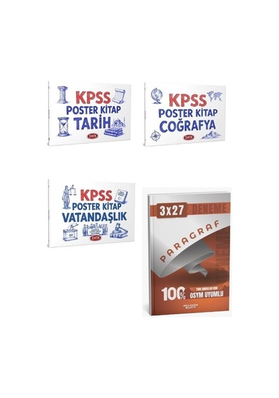 Data 2027 Kpss Tarih + Coğrafya + Vatandaşlık Poster Kitap + Anla Kazan Paragraf