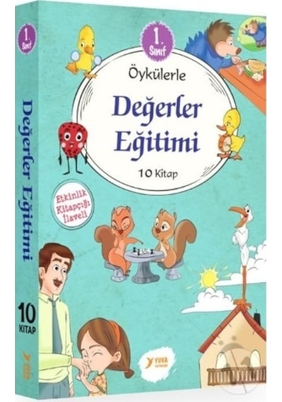 Yuva Yayınları 1.Sınıf Değerler Eğitimi Öykülerle 10 Kitap