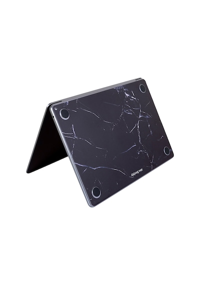 Apple Uyumlu Macbook Air M1 Kılıf Marble14 Kaplama Yapıştırma Sticker Laptop Koruyucu A2337 İle Siyah