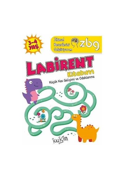 3 - 4 Yaş Labirent Kitabım - Küçük Kas Gelişimi ve Odaklanma - ZBG Zihinsel Becerilerimi Geliştiriyorum - Buçe Dayı - Kukla